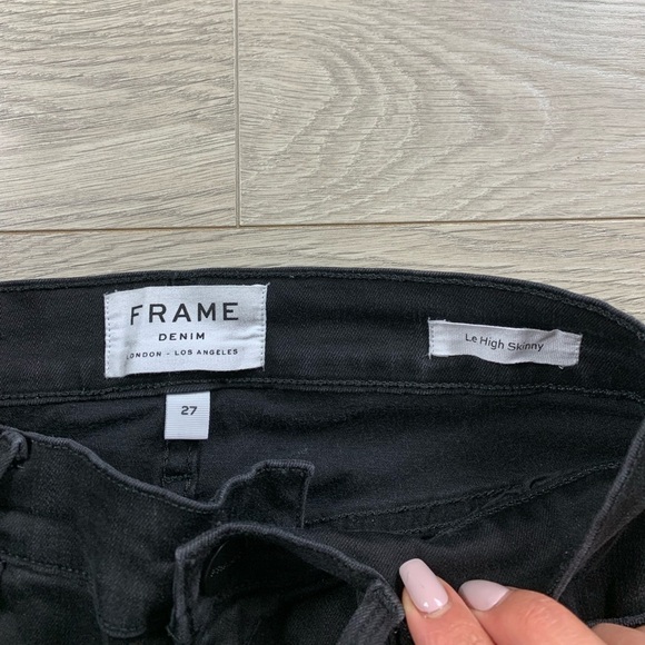 FRAME Denim Le High Raw Hem Skinny Mulholland - Picture 9 of 13